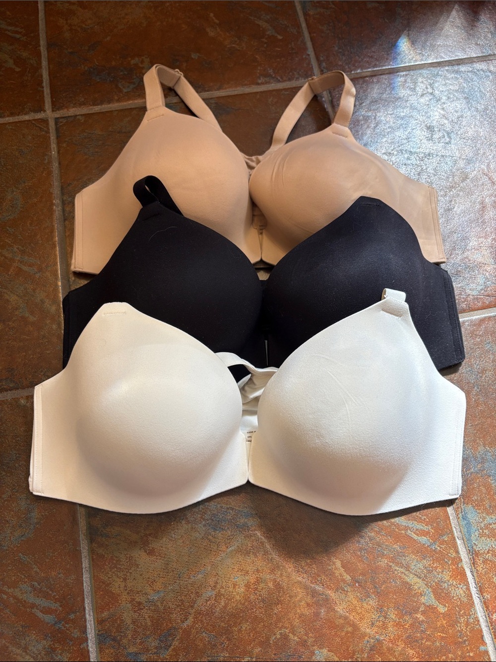 Soma Smooth T-Shirt Bra Pack - Beige, Black, White